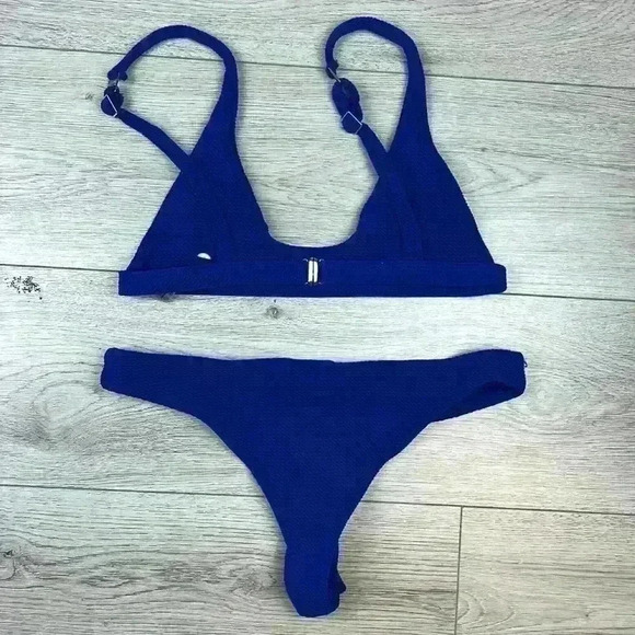 Zaful Dark Blue Cheeky Bikini Size M - Picture 2 of 7